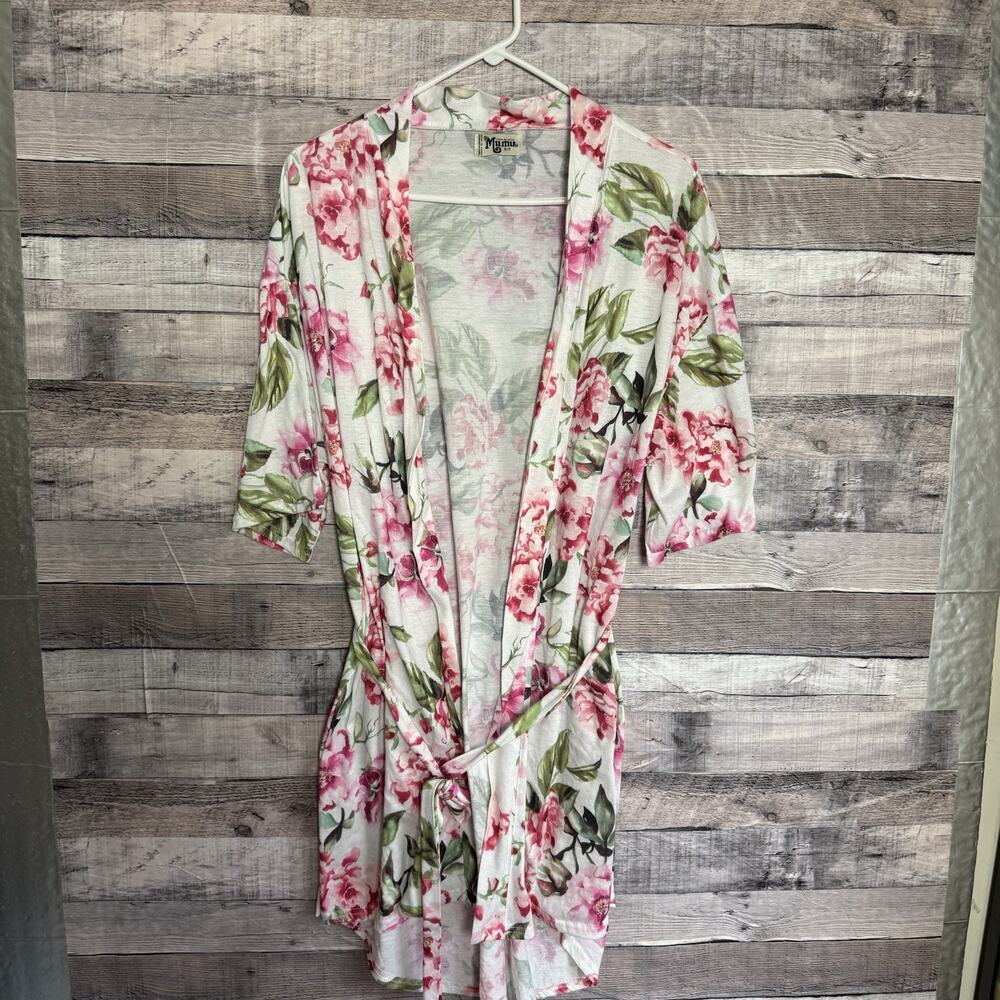 Show Me Your Mumu Brie Floral Thin Robe Womens Belted Garden of Blooms One Size